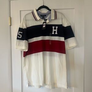 Tommy Hilfiger Striped Polo Shirt - Red, White, and Blue (NWT)